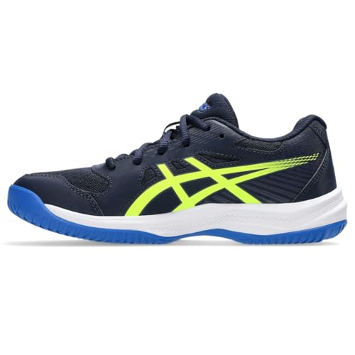 ASICS Kid's Upcourt 6 Grade School Volleyball Shoes, 1, Midnight/Safety Yellow - Image 4