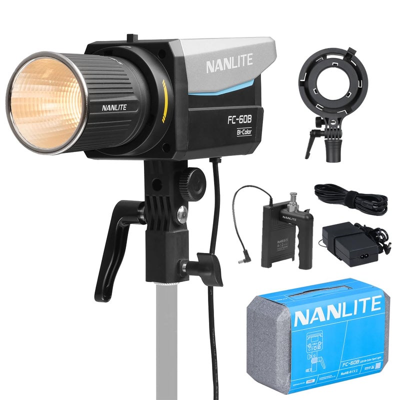 NANLITE FC60B LED Video Light 2700K6500K 78W Bowens Mount Continuous Output LightingACDC Power Support with APP Control Bowens Adapter for Studio PhotograpnyVideo Recording - Image 2