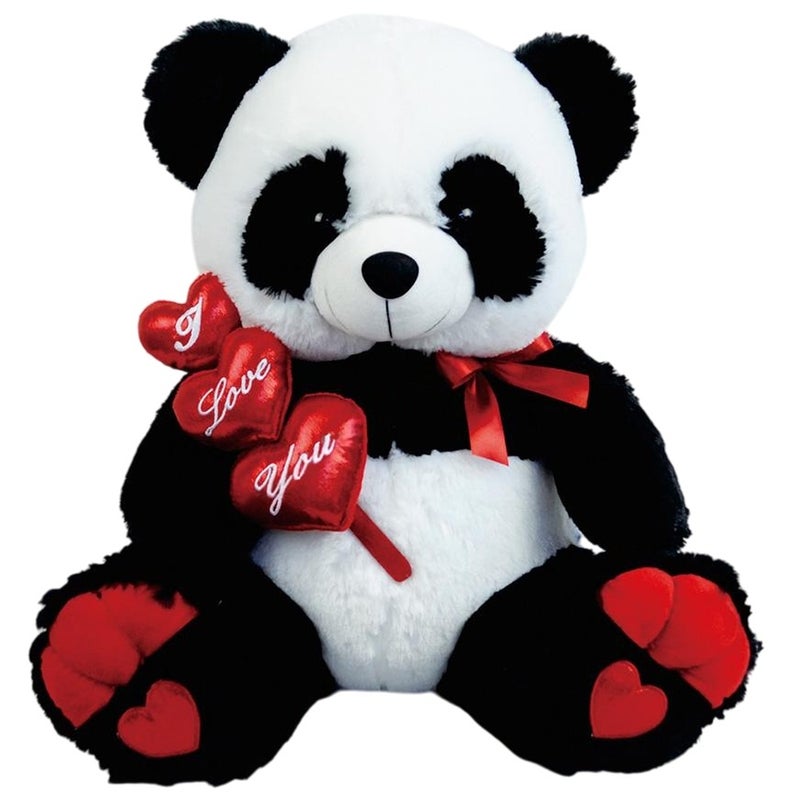 Panda Plush Doll with 3 Hearts Small Size - S