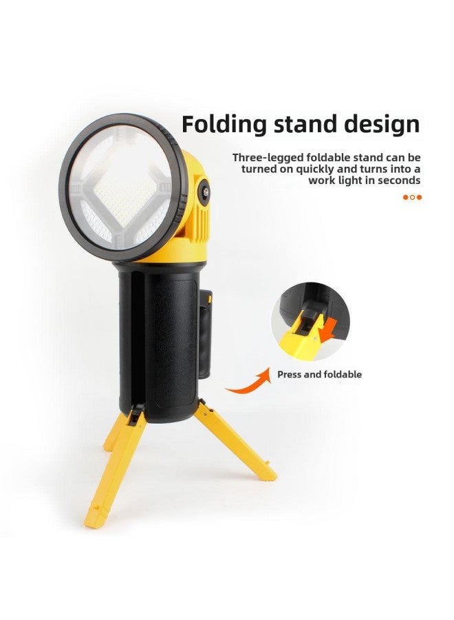 TYPE-C Strong Light Portable Searchlight Multifunctional Foldable Work Light Portable Lamp With Bracket-Color:W5164-1 - Image 5