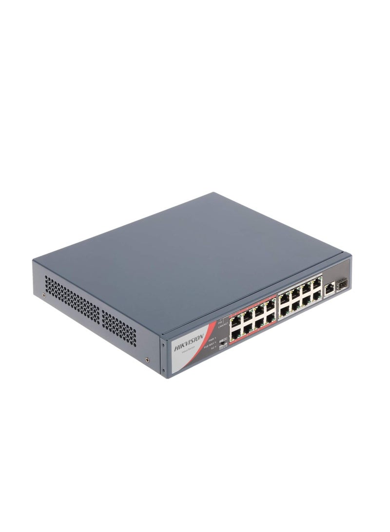 HIKVISION 16 Port Fast Ethernet Unmanaged POE Switch Black - Image 3