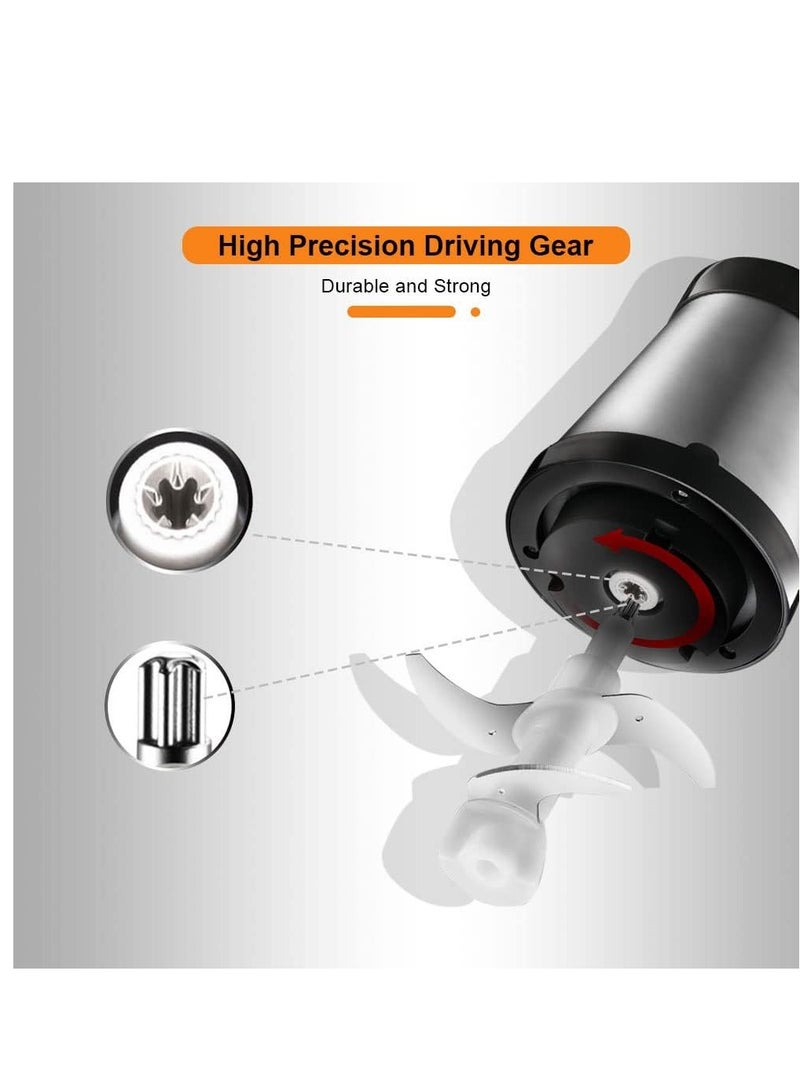 Food Processor  2L Meat Grinder Chopper for for Meat, Vegetables, Fruits and Nuts,4 Bi-Level Blades, Stainless Steel - Image 5