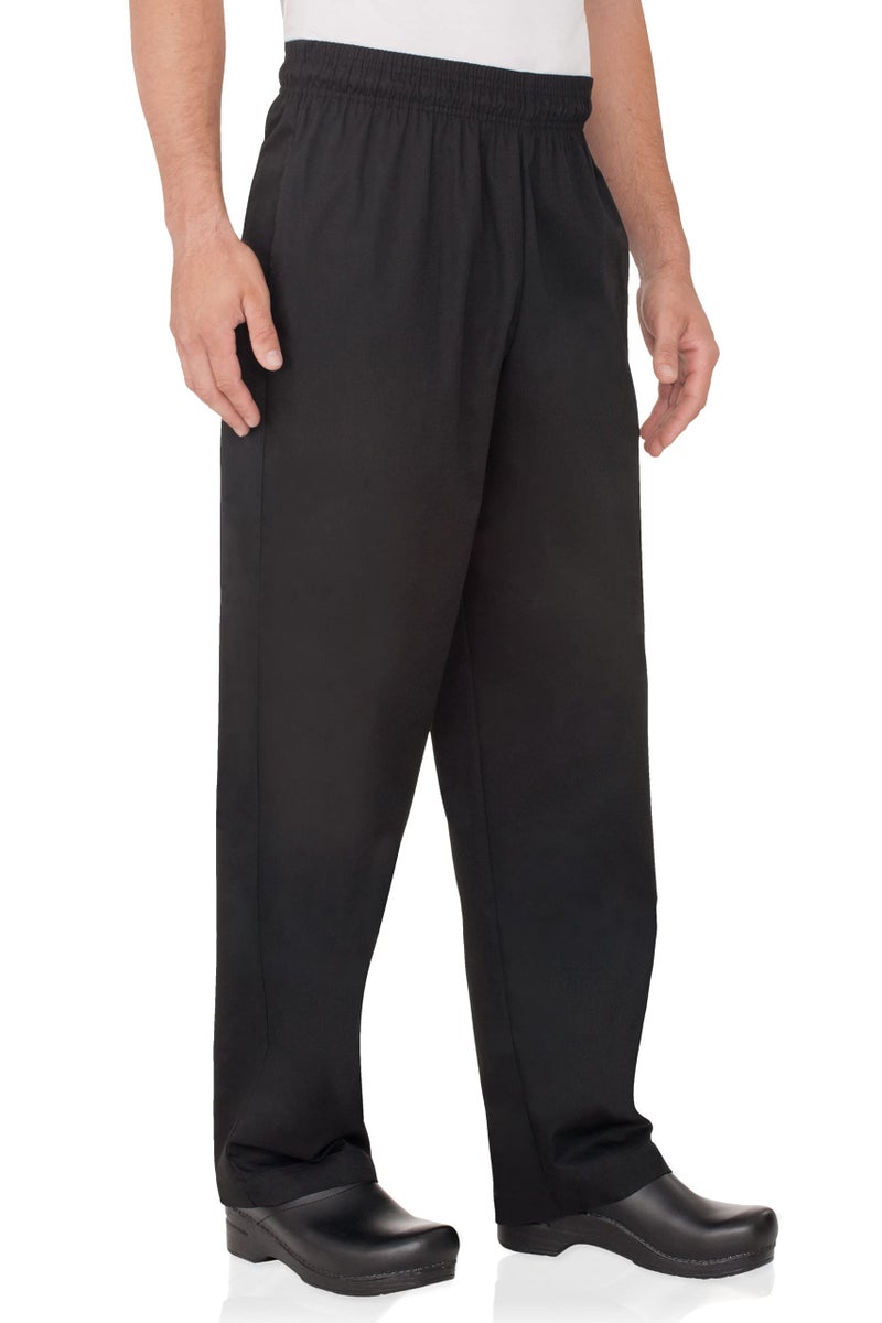 Chef Works Men's Essential Baggy Chef Pants, Black, X-Large - Image 1