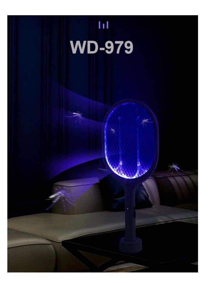 WEIDASI Rechargeable Mosquito Insect Fly Killer Electric Bat Handheld Swatter Racket WITH LED LIGHT HEAVY DUTY WORK - Image 2