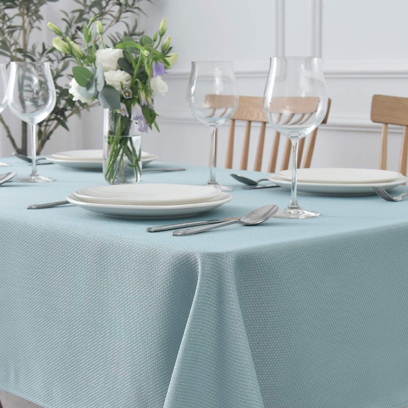 maxmill Square Jacquard Tablecloth Water Resistance Antiwrinkle Spill Proof Textured Table Cloth  Fabric Table Cover for Buffet Banquet Parties Event Holiday Dinner  70 x 70 Inch  Dusty Blue - Image 1