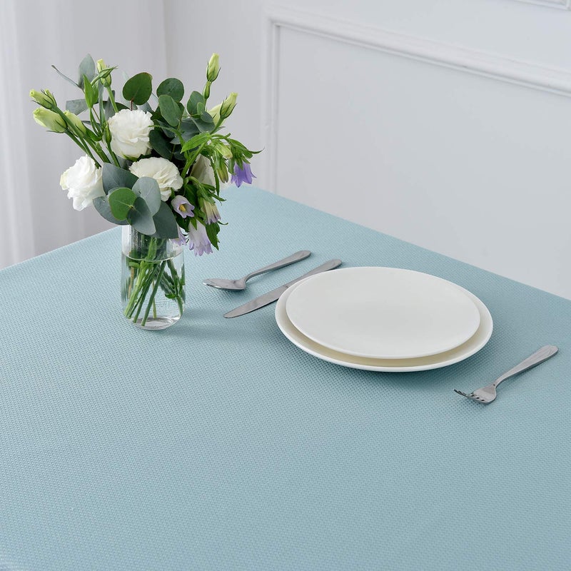 maxmill Square Jacquard Tablecloth Water Resistance Antiwrinkle Spill Proof Textured Table Cloth  Fabric Table Cover for Buffet Banquet Parties Event Holiday Dinner  70 x 70 Inch  Dusty Blue - Image 4