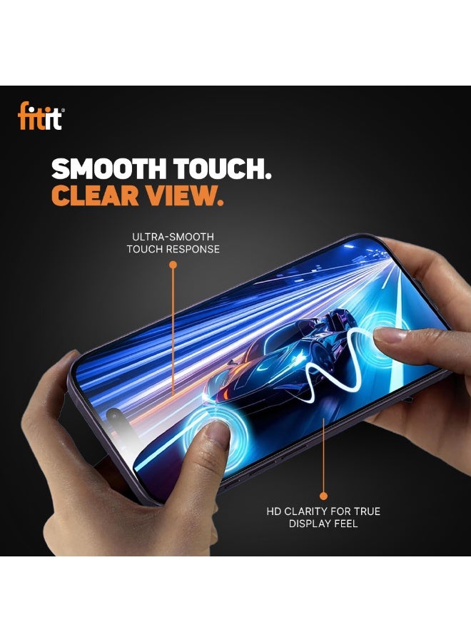 FITIT حماية شاشة زجاجية مقسّاة لجهاز آيفون 17 - صلابة 9H، وضوح عالي، مقاومة لبصمات الأصابع والبقع، متوافقة مع الجرابات - فيتت - Image 5