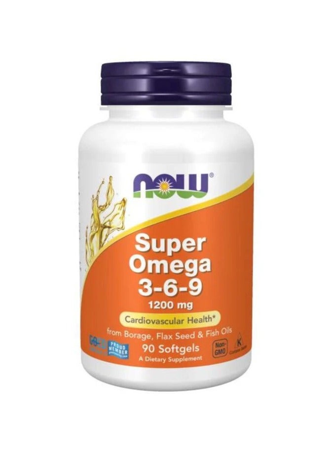 now SUPER OMEGA 3-6-9 FISH OIL 90 SOFTGELS