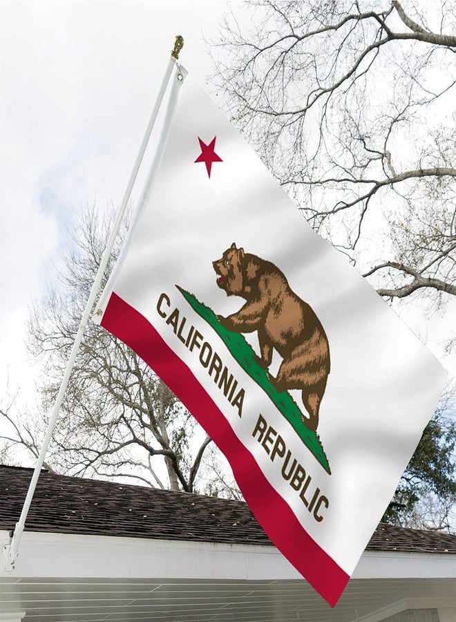 ARSOF California Republic State Flag Double Sided 3x5 Outdoor Heavy Duty 3 Ply Cali Bear Flags with Durable Canvas Header and 2 Brass Grommets Vivid Colors CA Flags - Image 2
