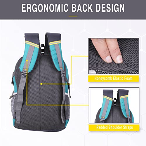 ADISA casual laptop backpack office bag college travel back pack for men and women (BP141-GRN) - Image 4