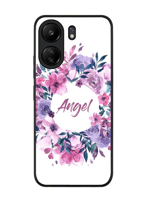 Rugged Black Edge Case for Xiaomi Redmi 13C 4G, Slim fit Soft Case Flexible Rubber Edges Anti Drop TPU Gel Thin Cover - Angel
