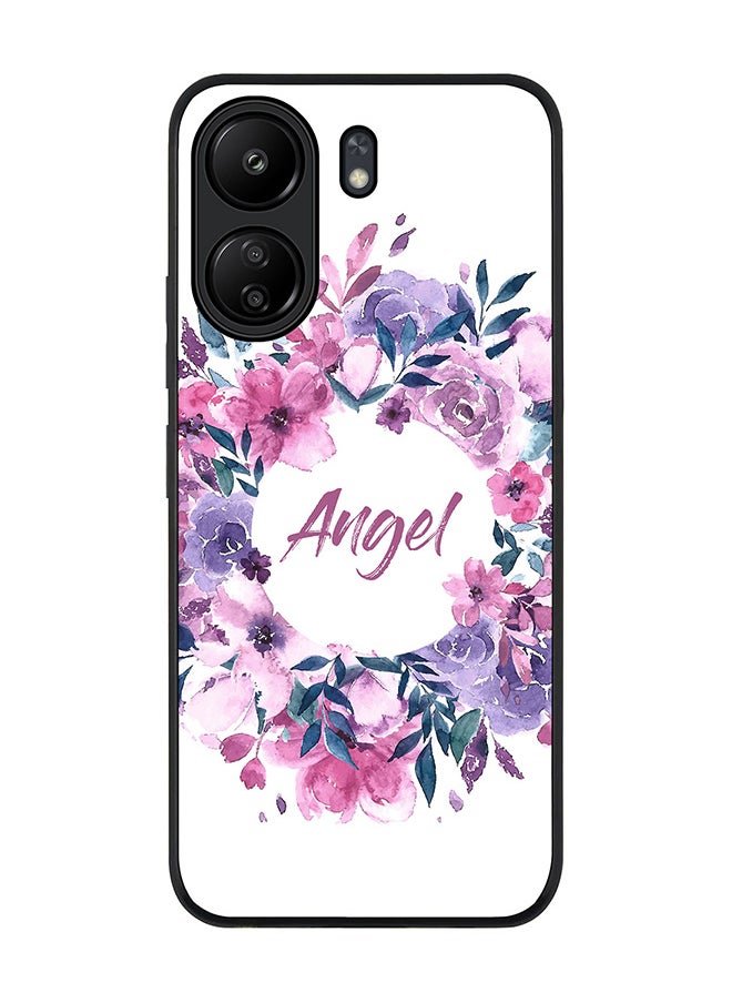 Stylizedd - Rugged Black Edge Case for Xiaomi Redmi 13C 4G, Slim fit Soft Case Flexible Rubber Edges Anti Drop TPU Gel Thin Cover - Angel - Image 1