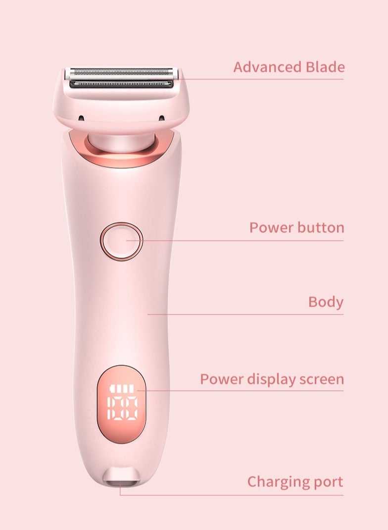 Electric 2-in-1 Shaver for Women - Portable Waterproof Trimmer for Face, Underarm, Legs and Whole Body, USB Rechargeable Lady Hair Removal Shaver - Image 4