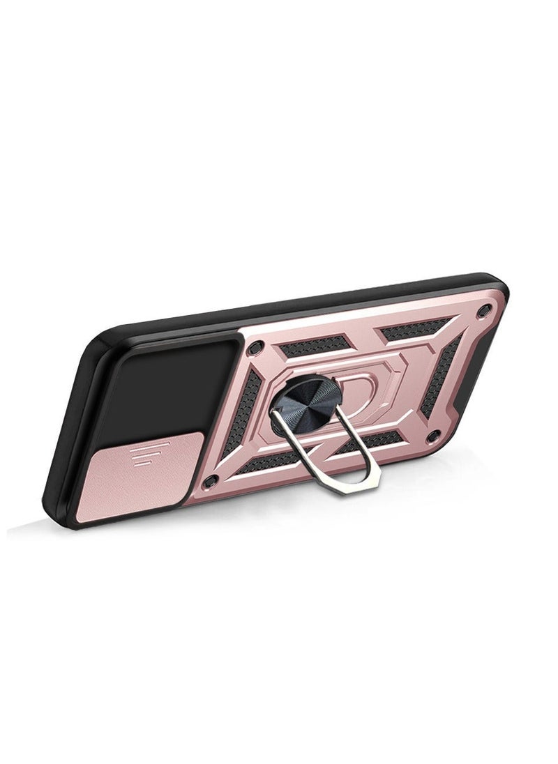 TEAM LUXURY - TECNO Spark Go 2024/TECNO Spark 20/TECNO Spark 20C/TECNO Pop 8 Mobile Phone Case Cover, Slide Camera Lens Cover + 360°Rotating Kickstand Ring + Bumper Shockproof Phone Case - Image 1