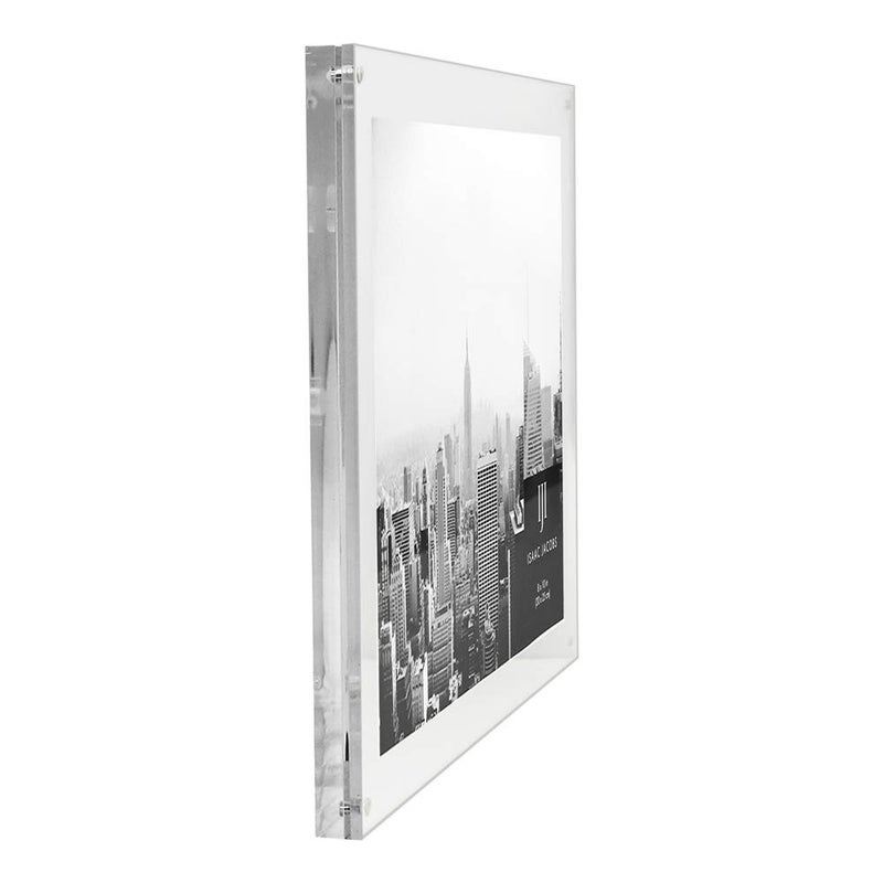 Isaac Jacobs 8x10 Wall-Mountable Clear Acrylic Picture Frame, Magnetic Photo Frame, Made for Gallery Display, Wall Space, Wall DÃ©cor, Art, Home or Office - Image 5