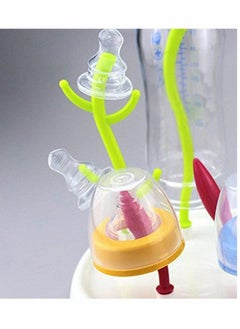 SYOSI Baby Bottle Dryer Rack, Feeding Bottles Pacifier Cup Holder, Plastic Bottle Dryer Newborn Baby Feeding Bottle Cleaning Drainer Holder Cleaning Drying Safe for Bottles, Teats, Cups, Pump Parts, 1 Pcs  - Image 3