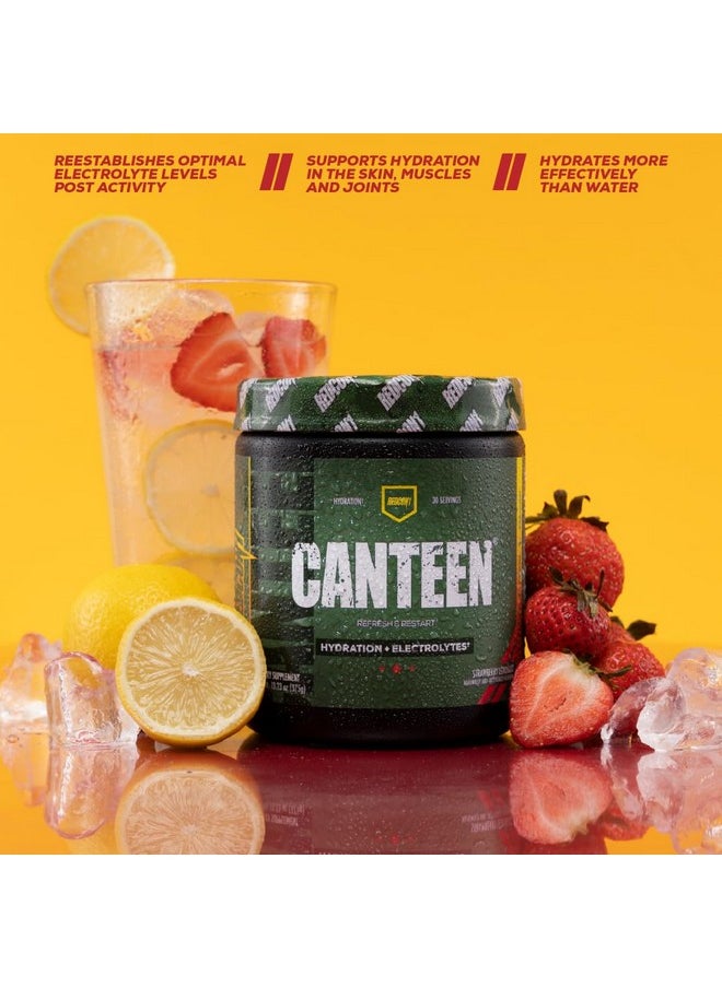 REDCON1 - Canteen Hydration + Electrolytes Blue Freeze Electrolyte Drink Powder With B Vitamins + Minerals For Recovery Coconut Water Powder & Hyaluronic Acid For Hydration (30 Servings) - Image 1