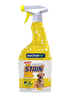 DOCTERPET Doctor Pet Stain and Odour Remover Citrus 750ML – Powerful Pet Odor Eliminator, Stain Cleaner, Natural Citrus Formula, Enzyme-Based for Carpets and Upholstery  - Image 1