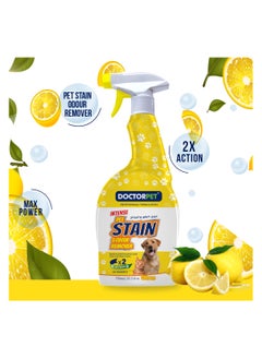 DOCTERPET Doctor Pet Stain and Odour Remover Citrus 750ML – Powerful Pet Odor Eliminator, Stain Cleaner, Natural Citrus Formula, Enzyme-Based for Carpets and Upholstery  - Image 5