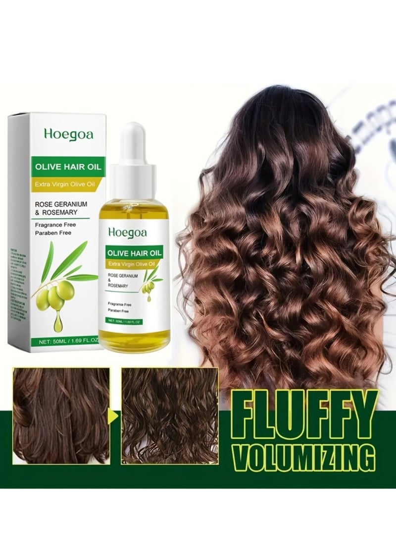 HOEGOA زيت شعر الزيتون البكر الممتاز - يغذي ويصلح الشعر التالف بعمق - رطوبة سلسة ولامعة تدوم طويلاً - سيروم زيت شعر الزيتون - مضاد للتجاعيد - زيت الزيتون البكر - زيت مرطب للشعر - Image 3