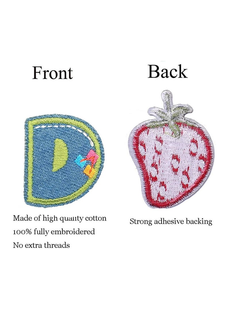 KASTWAVE 26 Pcs Embroidered Iron on Patches Colorful Letter Charms Applique Patch Decoration Suitable for Clothes Dress Jeans Pants Hats Backpacks Sewing Applique DIY Accessories - Image 3