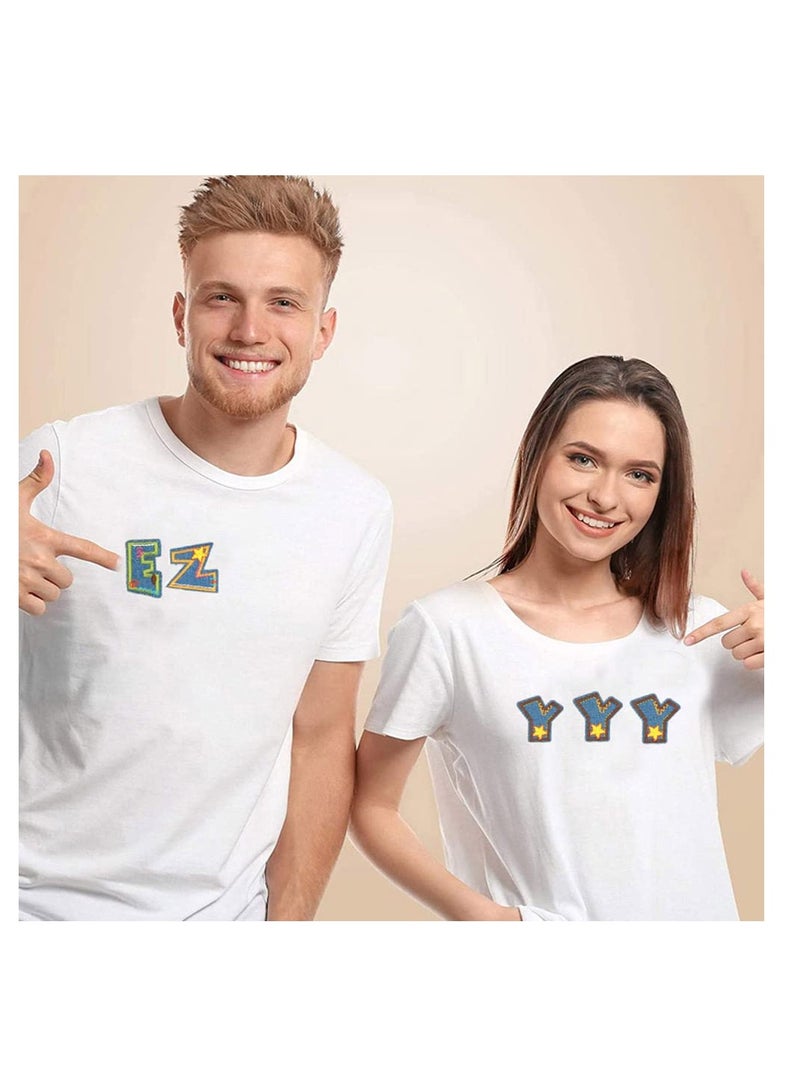 KASTWAVE 26 Pcs Embroidered Iron on Patches Colorful Letter Charms Applique Patch Decoration Suitable for Clothes Dress Jeans Pants Hats Backpacks Sewing Applique DIY Accessories - Image 5