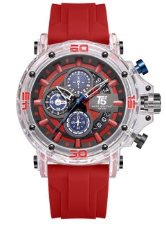 T5 T5 Men's Chronograph Silicone strap Transparent Watch  - Image 1