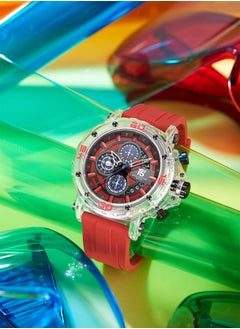 T5 T5 Men's Chronograph Silicone strap Transparent Watch  - Image 2