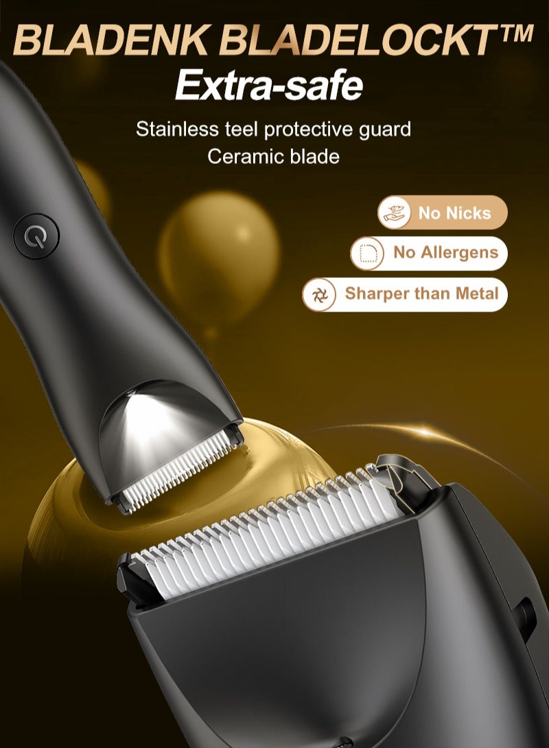 بيستيس  ماكينة حلاقة الجسم للرجال، العناية بالجسم للرجال، ماكينة حلاقة كهربائية، ماكينة حلاقة الجسم آمنة قابلة لإعادة الشحن مقاومة للماء/الجافة - Image 3