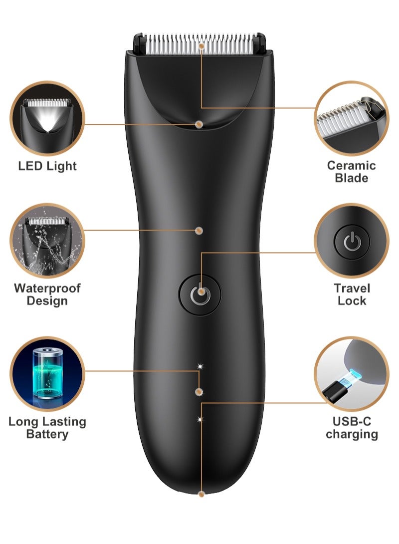 بيستيس  ماكينة حلاقة الجسم للرجال، العناية بالجسم للرجال، ماكينة حلاقة كهربائية، ماكينة حلاقة الجسم آمنة قابلة لإعادة الشحن مقاومة للماء/الجافة - Image 4