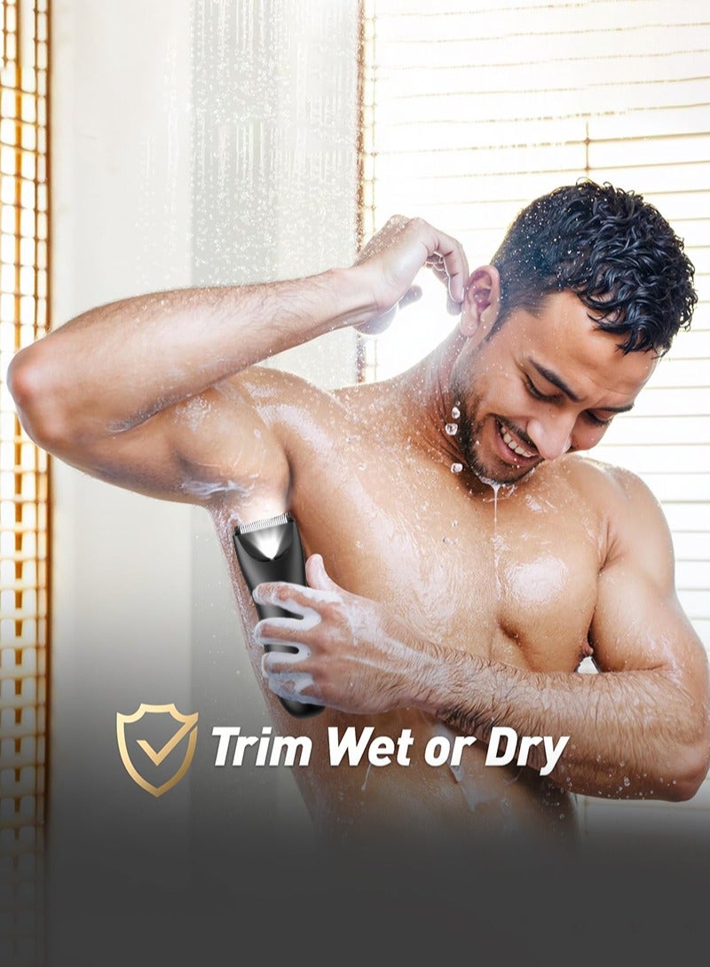 بيستيس  ماكينة حلاقة الجسم للرجال، العناية بالجسم للرجال، ماكينة حلاقة كهربائية، ماكينة حلاقة الجسم آمنة قابلة لإعادة الشحن مقاومة للماء/الجافة - Image 2