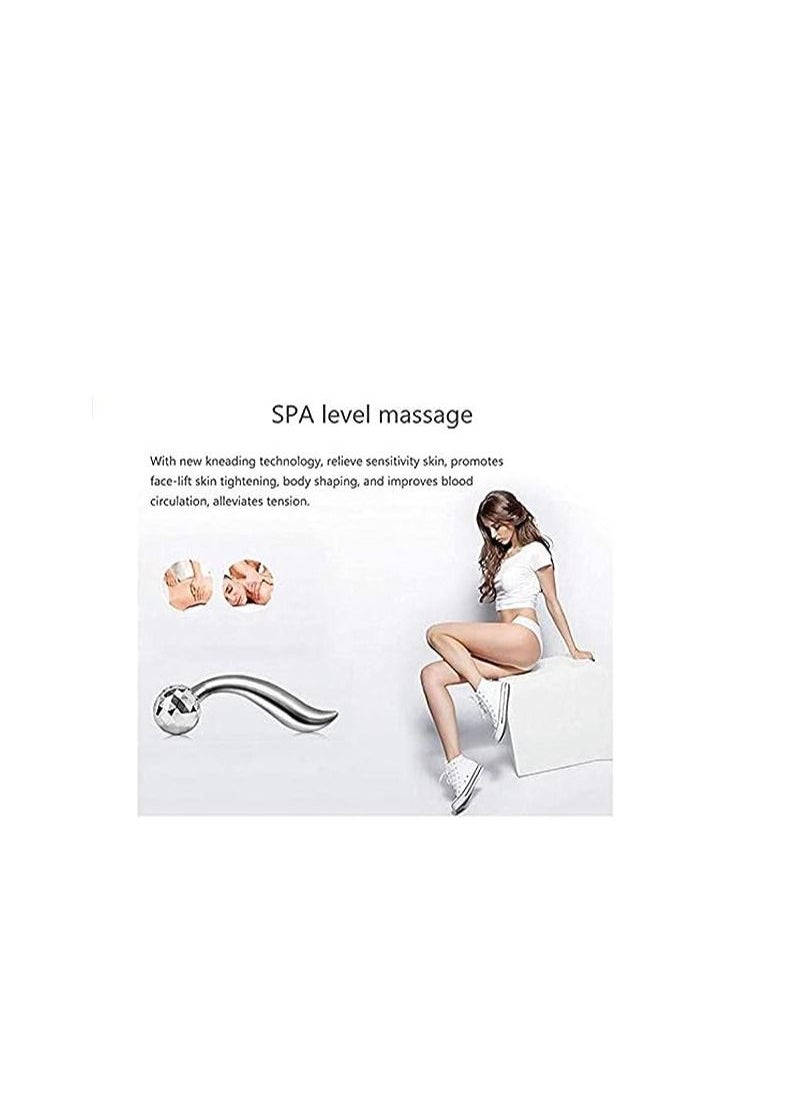 ORiTi ORiTi 3D Roller Face Massager, Lift Tool Firming Beauty Massage Body Massager Slimming Skin Tightent Enhancing Wrinkle Remover, Silver  - Image 3