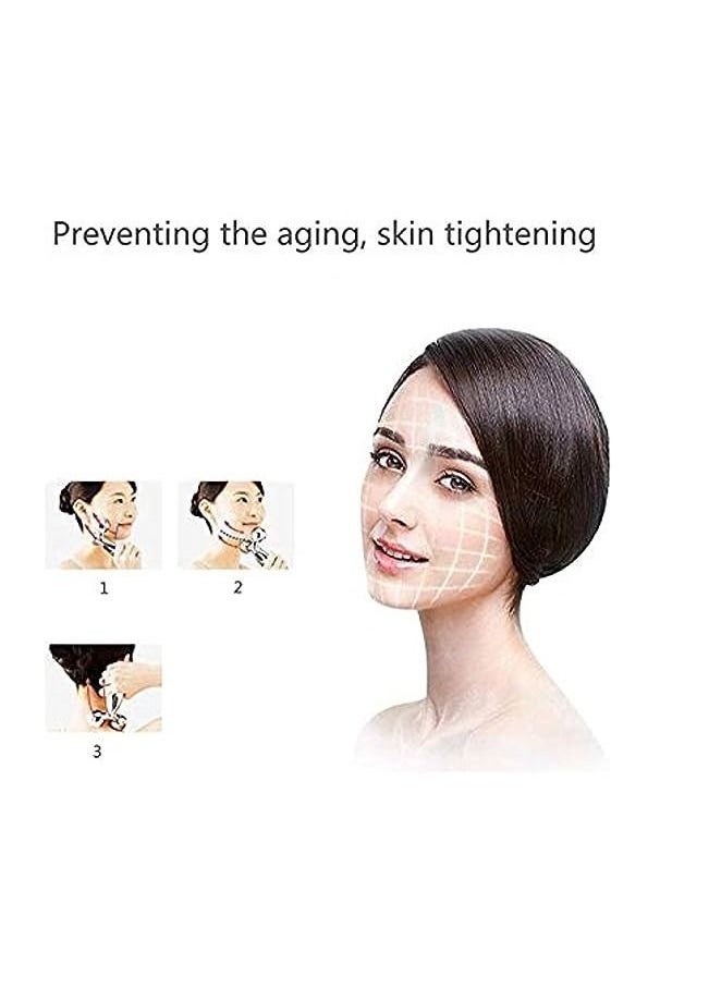 ORiTi ORiTi 3D Roller Face Massager, Lift Tool Firming Beauty Massage Body Massager Slimming Skin Tightent Enhancing Wrinkle Remover, Silver  - Image 4