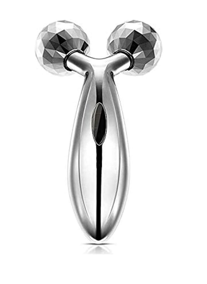ORiTi ORiTi 3D Roller Face Massager, Lift Tool Firming Beauty Massage Body Massager Slimming Skin Tightent Enhancing Wrinkle Remover, Silver  - Image 2