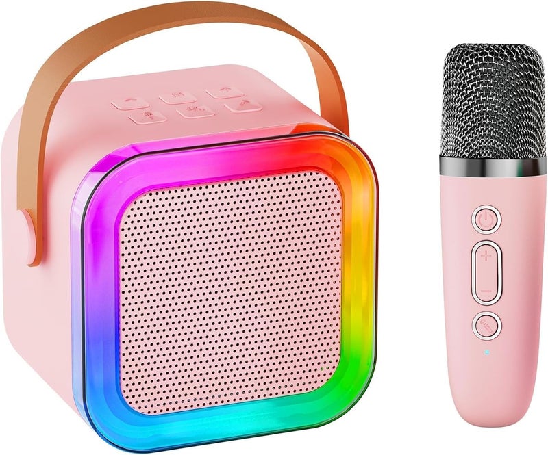 Shatanuvart Export Rechargeable Mini Bluetooth Karaoke Machine for Kids – Wireless Microphone, LED Lights, Bluetooth Speaker – Singing Toy for Boys & Girls – Birthday Gift for Kids (S2) (Multicolor) - Image 1