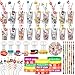 Seenelling 24 Set 100th Day of School Gifts for Students First Day of School Party Favors Gift Cups Filler Keychain Pencil Straw Sticker Silicone Bracelet for Goodie Bag Fillers Party Favors Gifts - Image 3