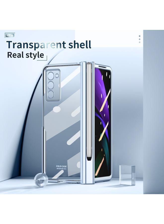 S-TOP Case For Samsung Galaxy Z Fold2 5G Electroplating Hinge Phone Case with Stylus - Image 2