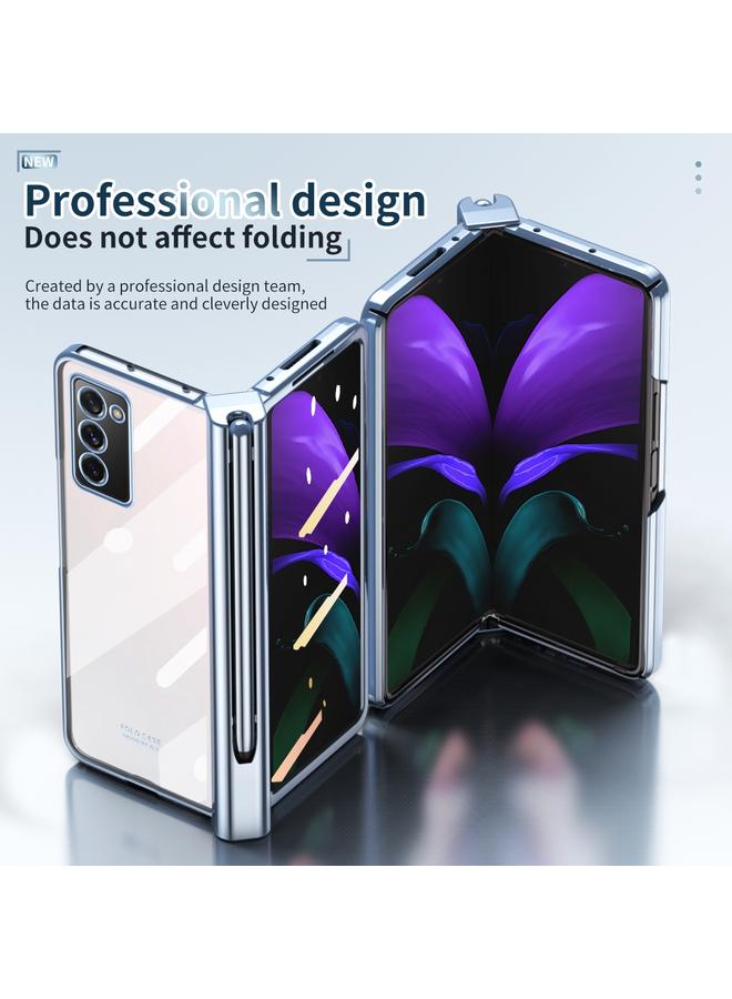 S-TOP Case For Samsung Galaxy Z Fold2 5G Electroplating Hinge Phone Case with Stylus - Image 5
