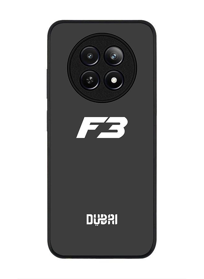 Stylizedd حافظة سوداء متينة لهاتف Realme 12 / Realme 12x، حافظة مرنة رفيعة بحواف مطاطية مضادة للصدمات - فاز3 دبي رمادي - Image 1