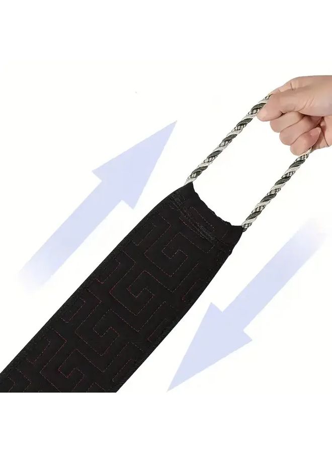 Gray Exfoliating Back Scrubber Towel For Men Long Strong Mud Removal Coarse Texture Polyester No Scent Korean Style Bath Accessory For Home Use - Image 3