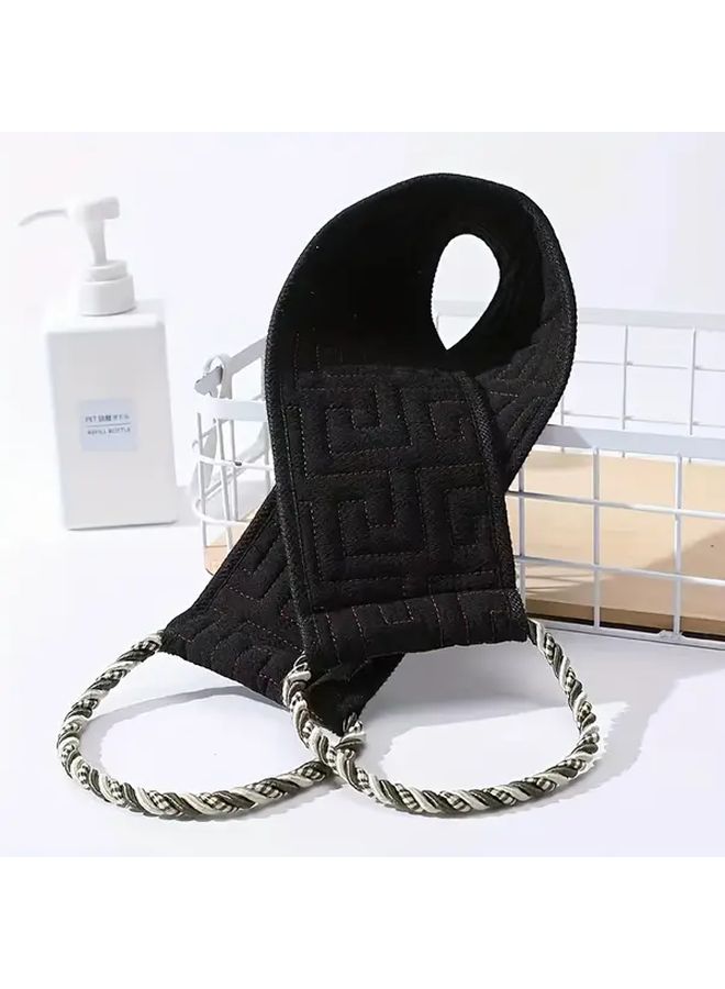 Gray Exfoliating Back Scrubber Towel For Men Long Strong Mud Removal Coarse Texture Polyester No Scent Korean Style Bath Accessory For Home Use - Image 5