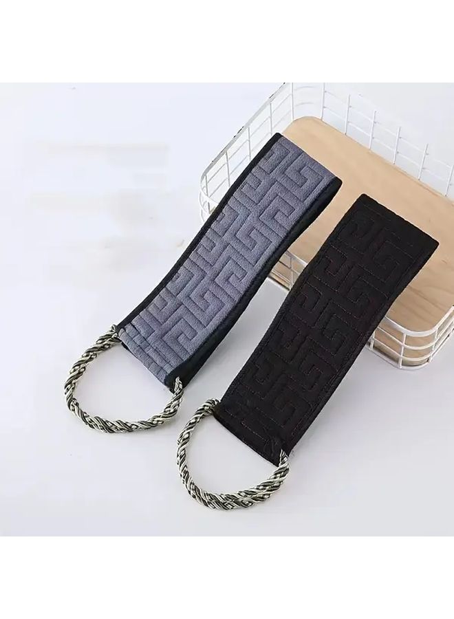 Gray Exfoliating Back Scrubber Towel For Men Long Strong Mud Removal Coarse Texture Polyester No Scent Korean Style Bath Accessory For Home Use - Image 2