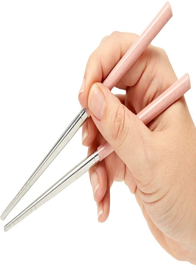 MARMIX 1 Pairs Metal Chopsticks, Lightweight Chopsticks Stainless Steel Reusable for Sushi Noodles, 9 inches - Image 1