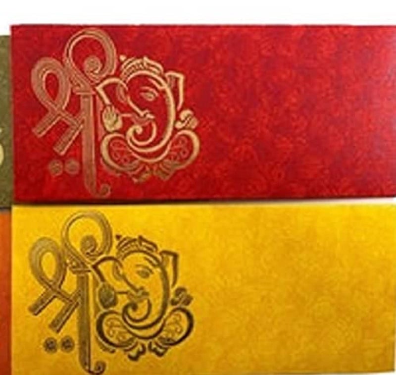 Peeplvalue designer 150 Pcs Ganpati and shree printed premium Money gift Envelope, Shagun Lifafa for wedding engagement - Image 1