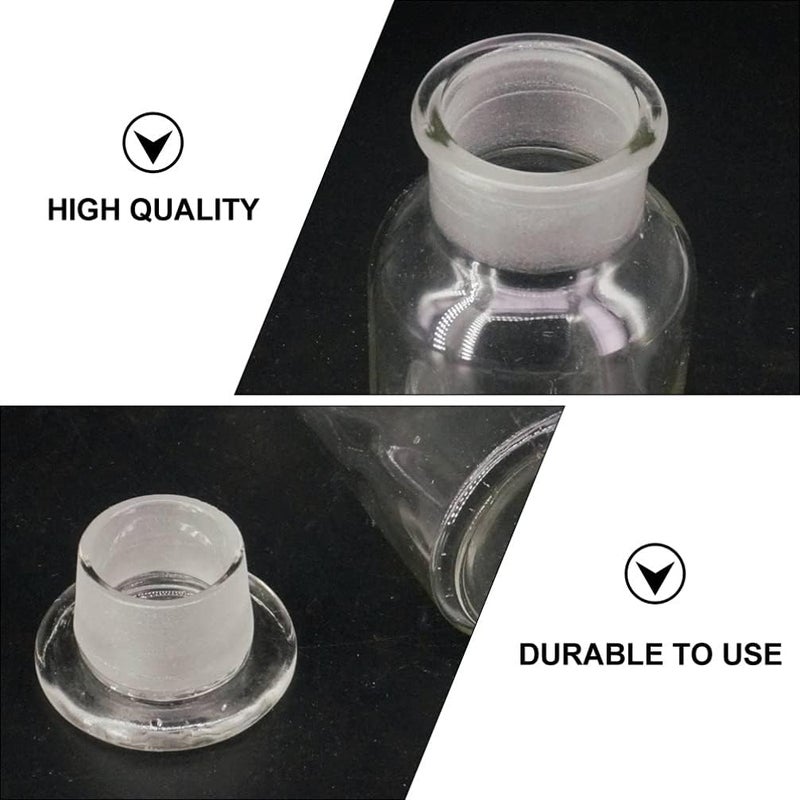 klarako Lab Chemicals Bottle Lab Vials Clear Reagent Bottle Glass Narrow Mouth Bottle Clear Glass with Ground Glass Stopper and Graduate for Laboratory and Kitchen 250mL Autosampler Vials Lab Vials - Image 4