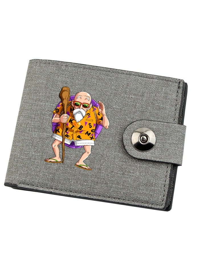 KUYING Anime Dragon Ball Short Wallet Snap Wallet 