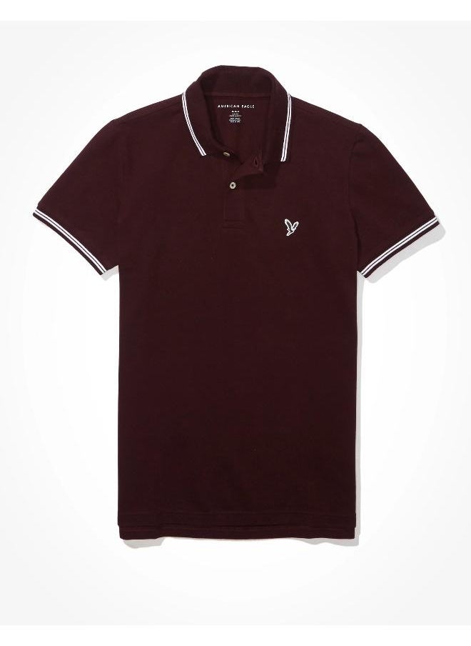 American Eagle AE Slim Fit Pique Polo Shirt  - Image 3