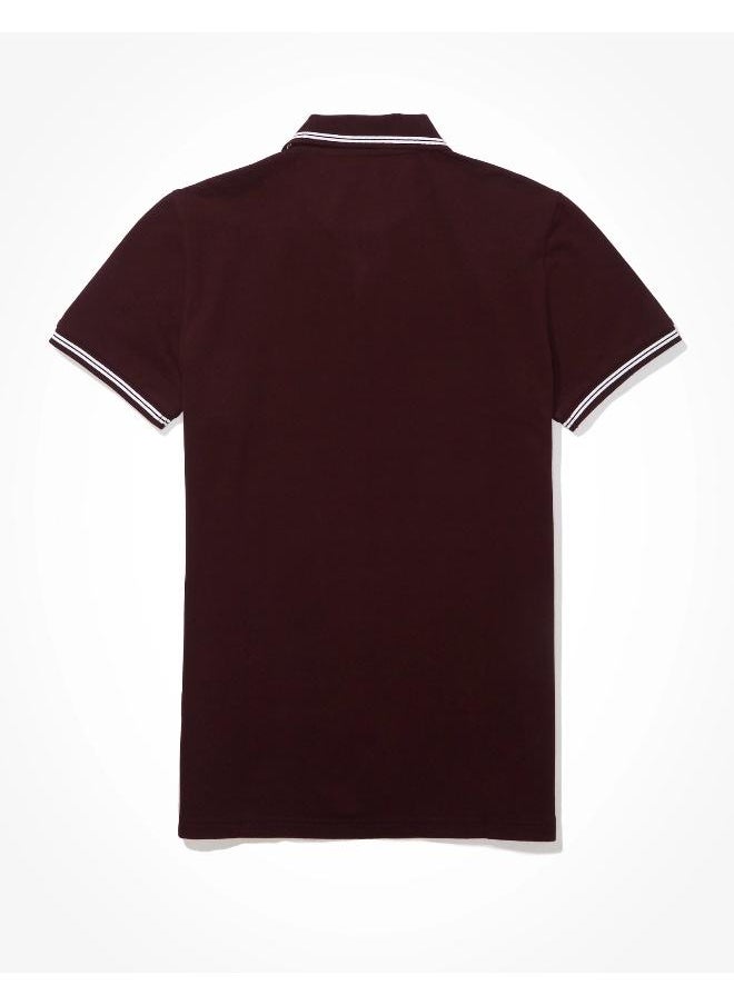 American Eagle AE Slim Fit Pique Polo Shirt  - Image 4
