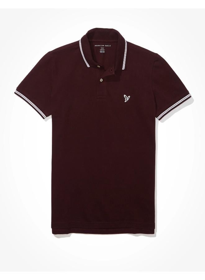 American Eagle AE Slim Fit Pique Polo Shirt  - Image 3