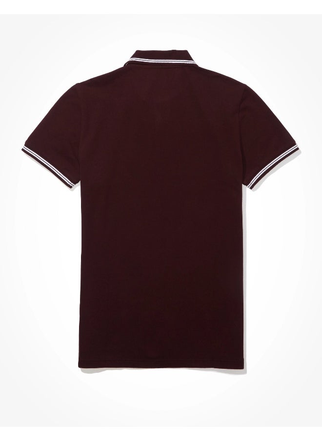 American Eagle - AE قميص بولو بيكيه بقصة ضيقة - Image 1